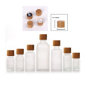 5ml 10ml 15ml 20ml 30ml 50ml 100ml cosmetic round frosted glass dropper bottle with bamboo cap